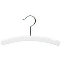 12" Children's White Wooden Baby Hanger